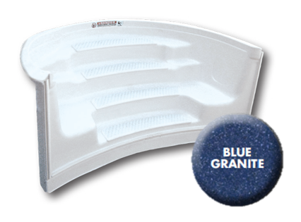 8' Roman Radius Sit In Step Blue Bullnose Latham